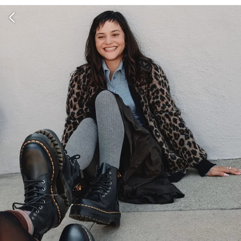 Dr. Martens Black Leather Platform Boots